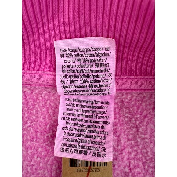 Victoria's Secret PINK Long Sleeve Half Zip Pink Sweatshirt w/Pockets Size XXL - Picture 7 of 15
